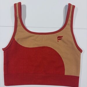 Fabletics Sunny Reversible Low Impact Sports Bra | Haute Red Maplewood